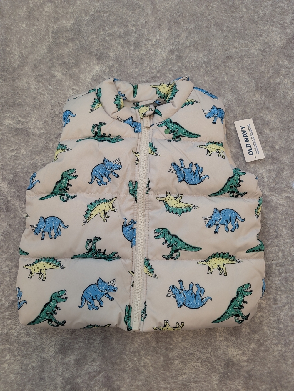 Old Navy Baby Dinosaur Puff Vest 6-12 Mo